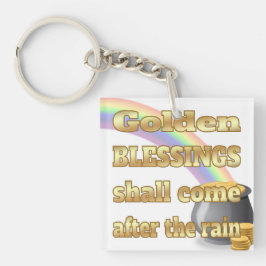 Gold-Pot am Ende des Regenbogens Schlüsselanhänger