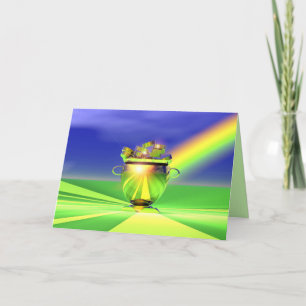 Gold Pot of Gold St. Patrick's Day Karte