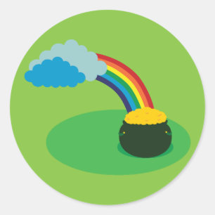 Gold-Pot Runder Aufkleber