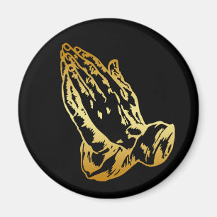 GOLD PRAYING HANDS MAGNET
