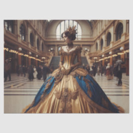 Gold Princess Steampunk Viktorianisch Decoupage Seidenpapier