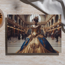 Gold Princess Steampunk Viktorianisch Decoupage Seidenpapier