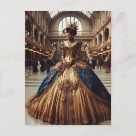 Gold Princess Steampunk Viktorianisch Industrial Postkarte