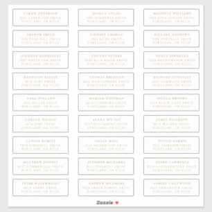 Gold Private Guest Address Labels