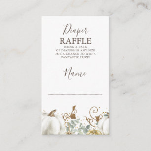 Gold Pumpkin Fall Babydusche Windelwanne Begleitkarte