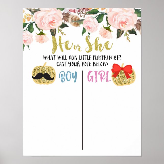 Gold Pumpkin Voting Board Poster (Vorne)