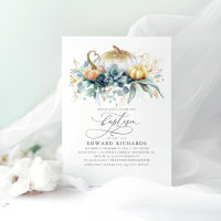 Gold Pumpkins und Sukkulente Grüne Fall Taufe