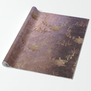 Gold Purpur Amethyst Kranz Vintage Königlich Geschenkpapier