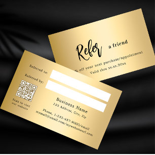 Gold-qr-Code-Visitenkarte Rabattkarte