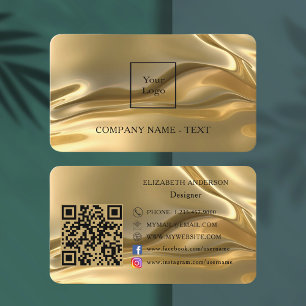 Gold qr Logo für Social Media Visitenkarte