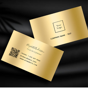 Gold-QR-Logo Visitenkarte