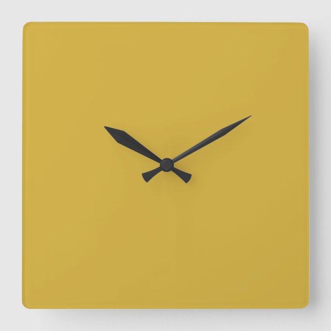 Gold Quadratische Wanduhr (Vorderseite)