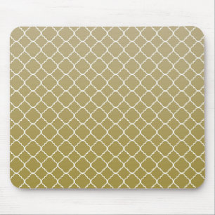 Gold Quatrefoil Mousepad