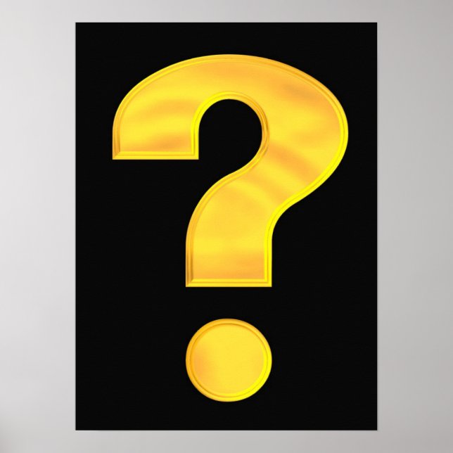Gold Question Mark Poster (Vorne)