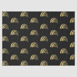 Gold Rainbow and black  Seidenpapier