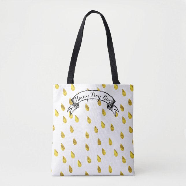Gold Raindrop Rainy Day Pattern (Vorderseite)