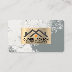 Gold Real Estate Homes Logo Immobilien Visitenkarte