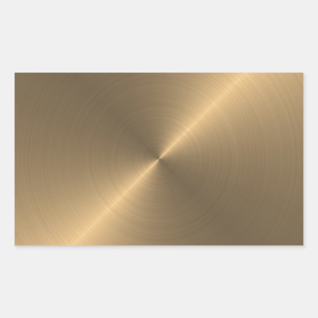 Gold Rechteckiger Aufkleber (Vorderseite)