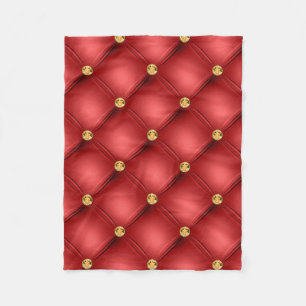 Gold Red Baby Fleece Blanket