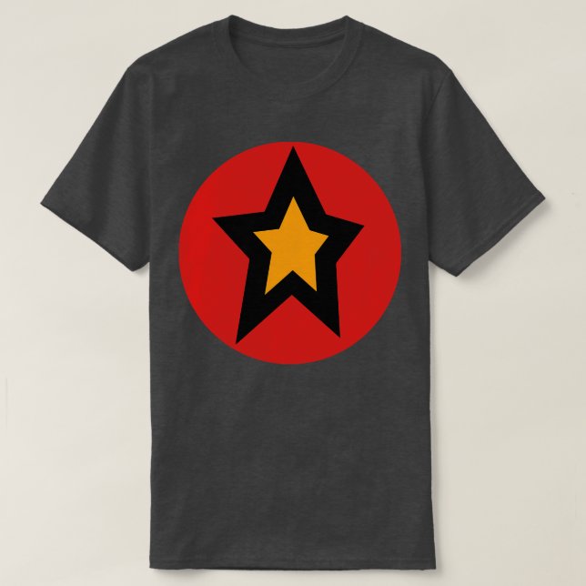 Gold Red Circle Graphic T-Shirt (Design vorne)
