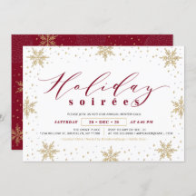 Gold & Red Corporate Holiday Soiree Party
