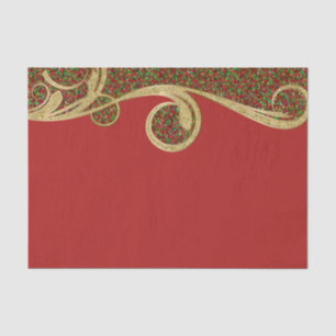 Gold Red Green Holiday Weihnachts Glam Geschenk Wr Seidenpapier