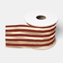 Gold Red Medium Stripes Ripsband