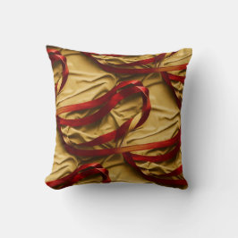 Gold Red Throw Kissen