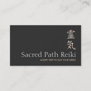 Gold Reiki Master Symbol 1 Visitenkarte