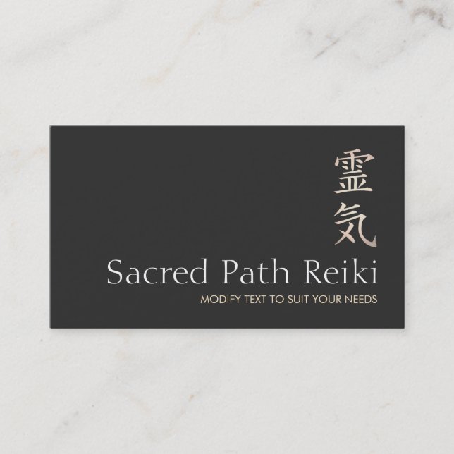Gold Reiki Master Symbol 1 Visitenkarte (Vorderseite)