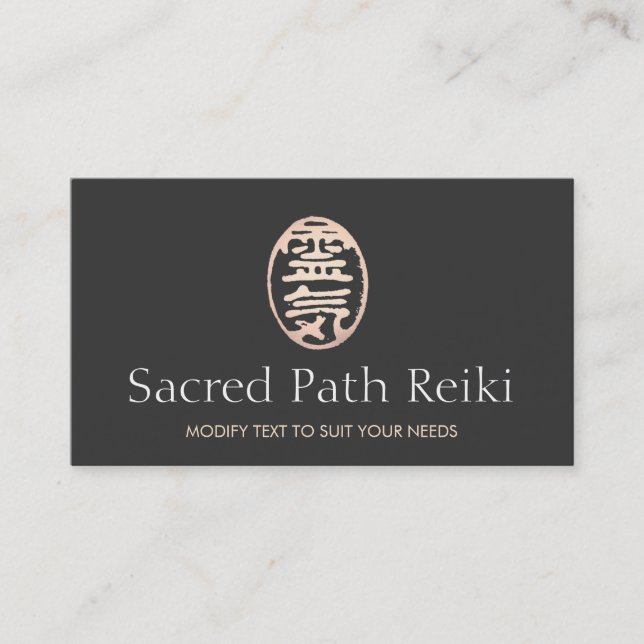 Gold Reiki Master Symbol 2 Visitenkarte (Vorderseite)