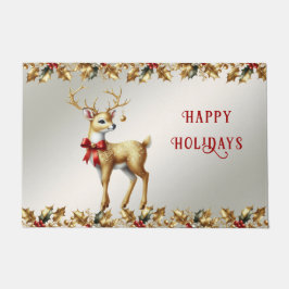 Gold Reindeer Holiday Doormat Fußmatte