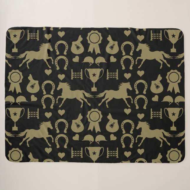 Gold Reiten  Sherpadecke (Vorderseite (Horizontal))