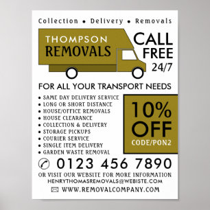 Gold Removal Van, Removal Company Werbung Poster