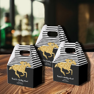 Gold-Rennpferd-Derby-Brautparty Geschenkschachtel
