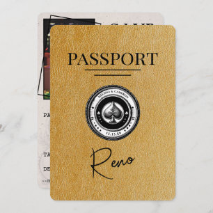 Gold Reno Passport Save the Date