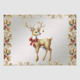 Gold Rentier Holiday Tissue Paper Seidenpapier