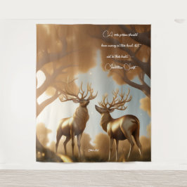 Gold Rentier Malabar Kastanie Money Tapestes Wandteppich