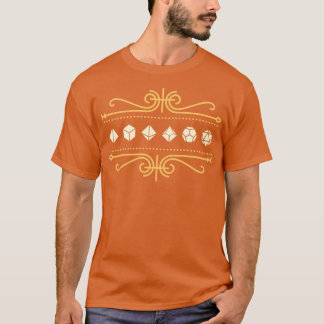 Gold Retro Viktorianisch Polyhedral Set T-Shirt