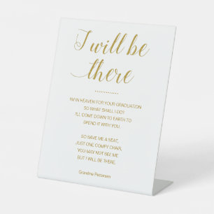 Gold Rettete mir einen Platz mit Name Memorial Abs Sockelschild