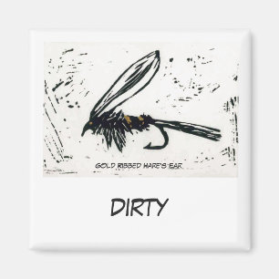 "Gold Ribbed Hare's Ear" Dish Washer Status Magnet