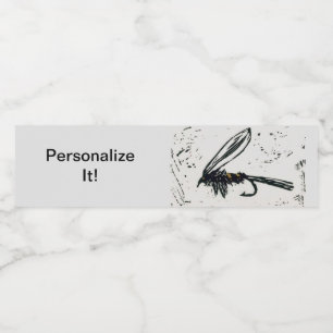 "Gold Ribbed Hare's Ohr "Fliegenfliegenfischen Kun Wasserflaschenetikett