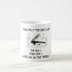"Gold Ribbed Hare's Ohrforellenfliege "To Do List" Tasse