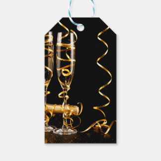 Gold Ribbon Champagner Geschenkanhänger