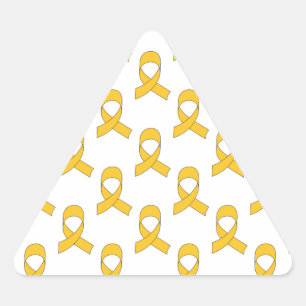 Gold Ribbon-Muster Dreieckiger Aufkleber