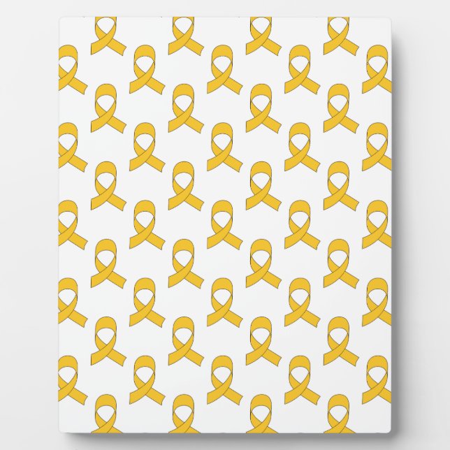 Gold Ribbon-Muster Fotoplatte (Vorderseite)