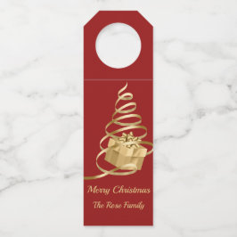 Gold Ribbon Weihnachten Prestige Flasche Hanger Ta Flaschenanhänger