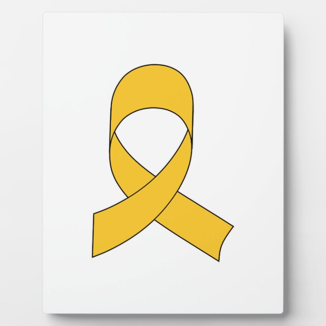 Gold Ribbon Zeichnend Fotoplatte (Vorderseite)