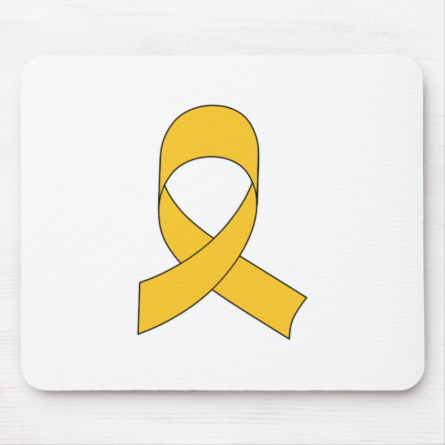 Gold Ribbon Zeichnend Mousepad (Vorne)