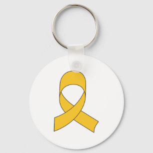 Gold Ribbon Zeichnend Schlüsselanhänger